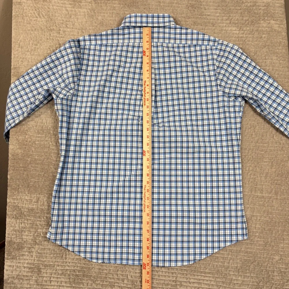Polo Ralph Lauren Mens XL Classic Fit Blue Plaid Button Down Shirt Stretch